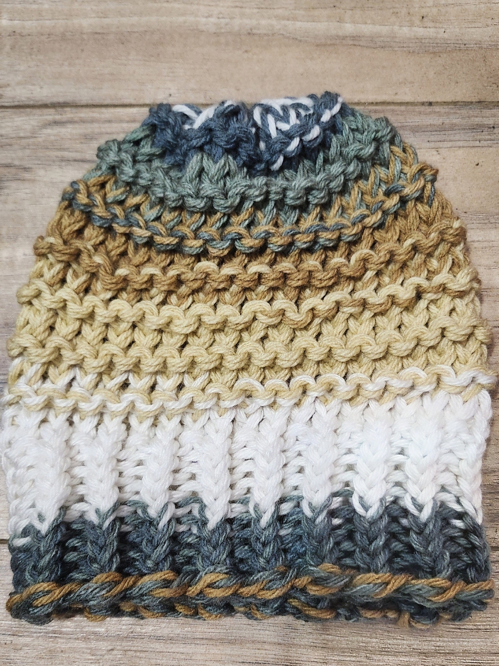 Handmade Multi-Color Knit Beanie Hat